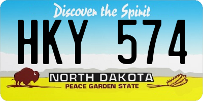 ND license plate HKY574