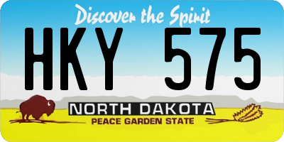 ND license plate HKY575