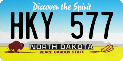 ND license plate HKY577