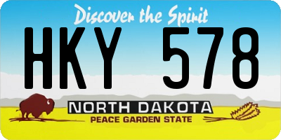 ND license plate HKY578