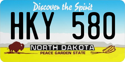 ND license plate HKY580