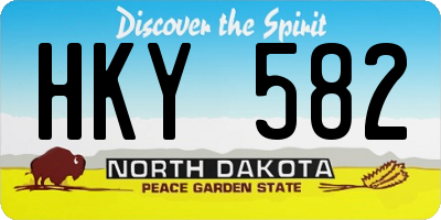 ND license plate HKY582