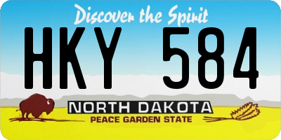 ND license plate HKY584