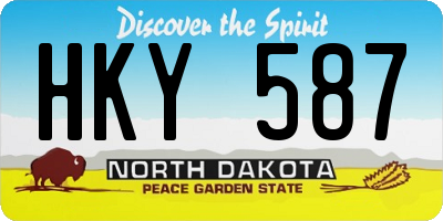 ND license plate HKY587