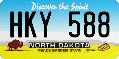 ND license plate HKY588