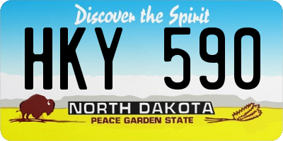 ND license plate HKY590