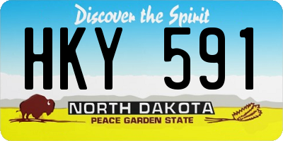 ND license plate HKY591