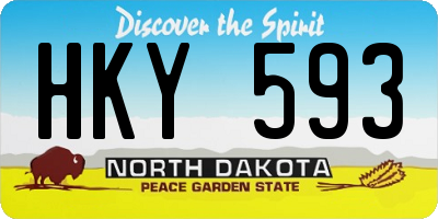 ND license plate HKY593