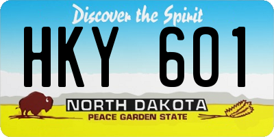 ND license plate HKY601