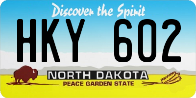 ND license plate HKY602