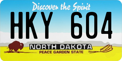 ND license plate HKY604