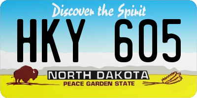 ND license plate HKY605