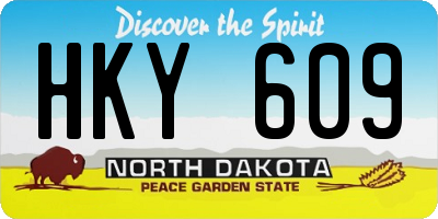 ND license plate HKY609