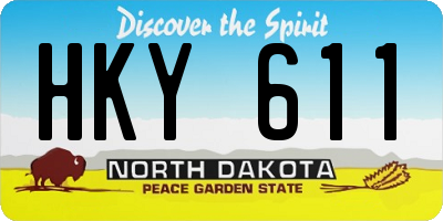 ND license plate HKY611