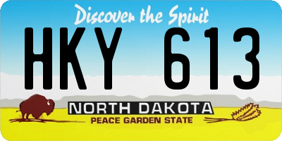 ND license plate HKY613