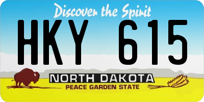 ND license plate HKY615