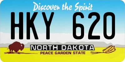 ND license plate HKY620