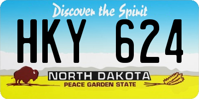 ND license plate HKY624