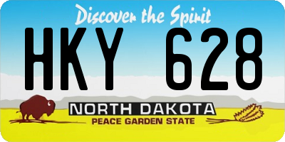 ND license plate HKY628