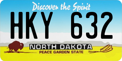 ND license plate HKY632