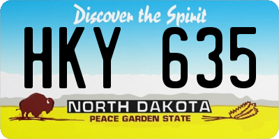 ND license plate HKY635