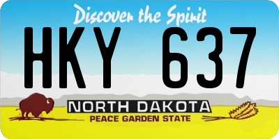 ND license plate HKY637