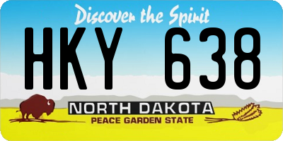 ND license plate HKY638