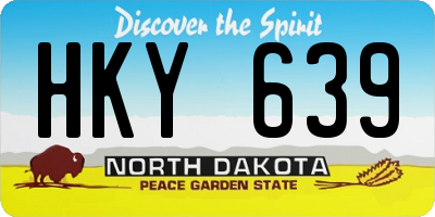 ND license plate HKY639