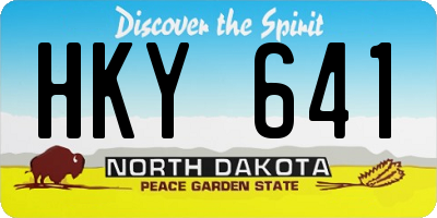 ND license plate HKY641