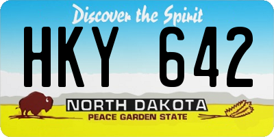 ND license plate HKY642