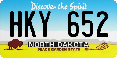 ND license plate HKY652