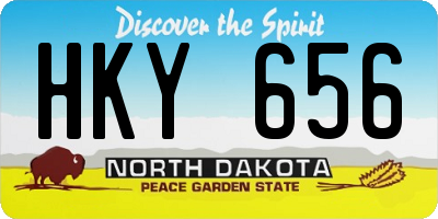 ND license plate HKY656