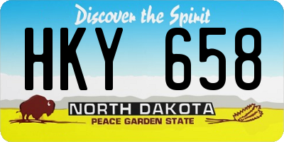 ND license plate HKY658