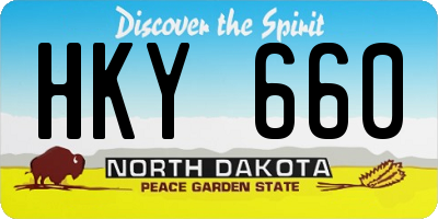 ND license plate HKY660