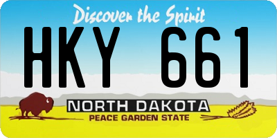 ND license plate HKY661