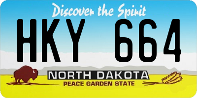 ND license plate HKY664