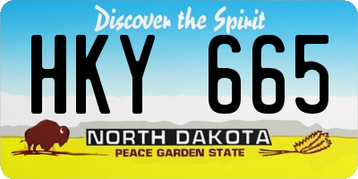 ND license plate HKY665