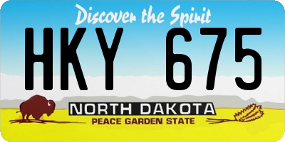 ND license plate HKY675