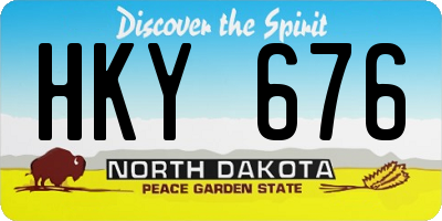 ND license plate HKY676