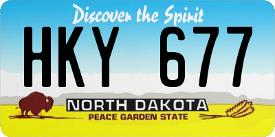 ND license plate HKY677