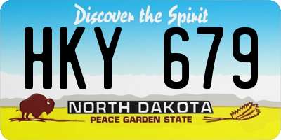 ND license plate HKY679