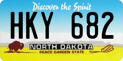 ND license plate HKY682