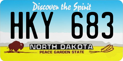 ND license plate HKY683