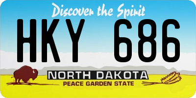 ND license plate HKY686