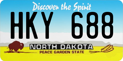 ND license plate HKY688