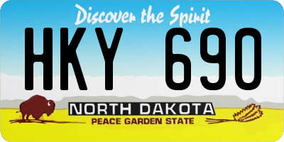 ND license plate HKY690