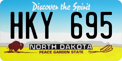 ND license plate HKY695