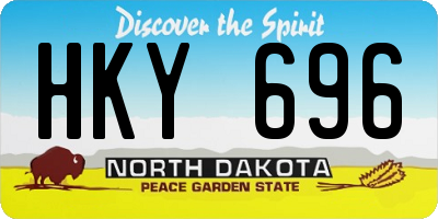 ND license plate HKY696