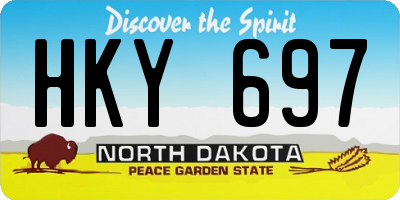 ND license plate HKY697