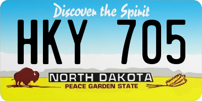 ND license plate HKY705